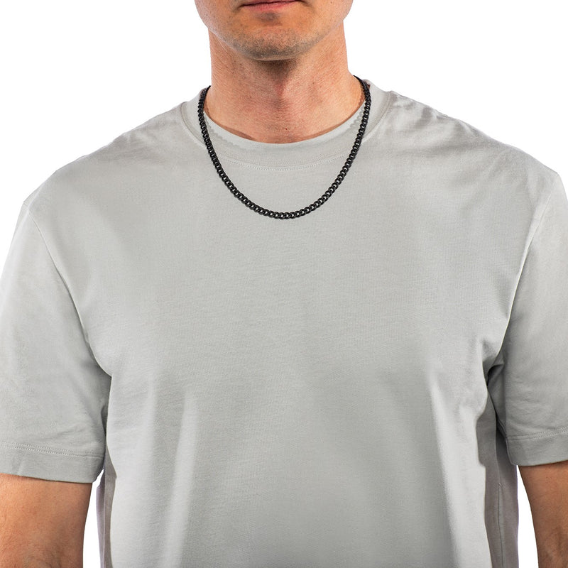 Men's Necklaces - The Curb Chain - Matte Black 55cm Preview