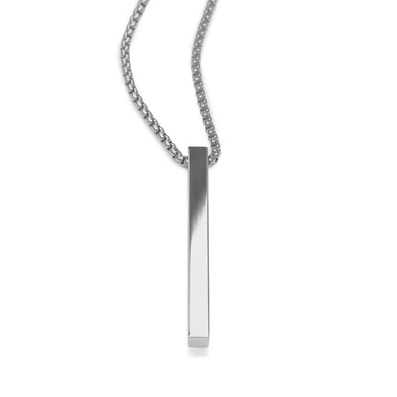 Men's Necklaces - The Bar - Silver 55cm 65cm 75cm 85cm