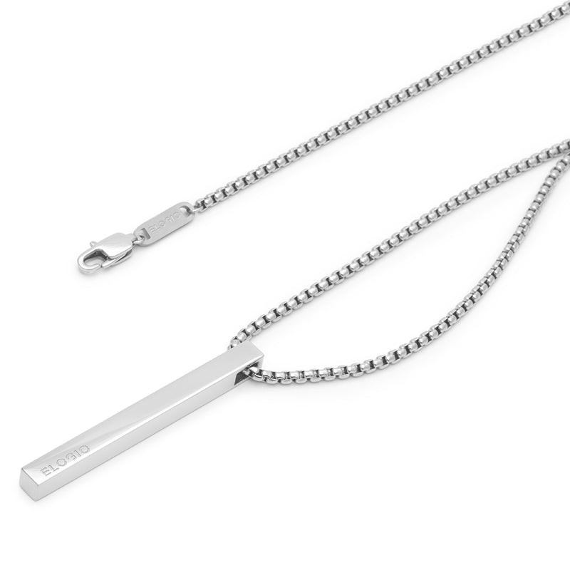 Men's Necklaces - The Bar - Silver 55cm 65cm 75cm 85cm