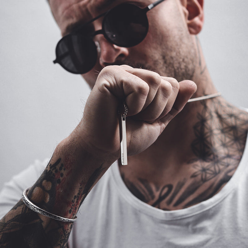 Men's Necklaces - The Bar - Silver 55cm 65cm 75cm 85cm