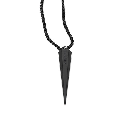 Men's Necklaces - The Polygon - Matte Black 55cm 65cm 75cm