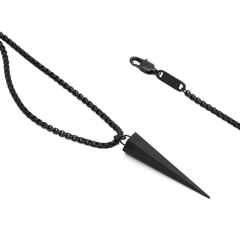 Men's Necklaces - The Polygon - Matte Black 55cm 65cm 75cm