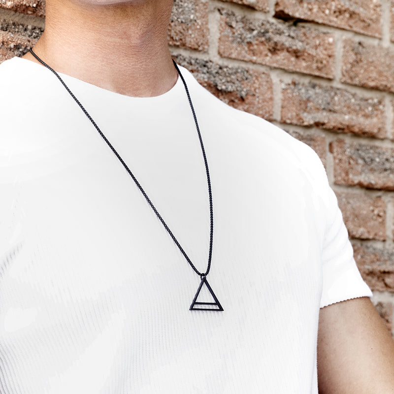 Men's Necklaces - The Terzetto - Matte Black 55cm 65cm 75cm Preview