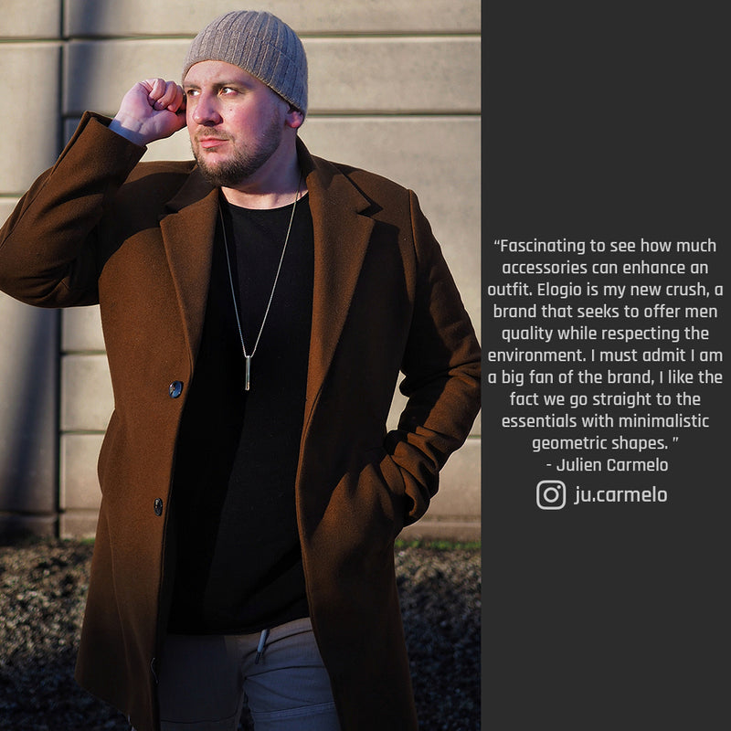 Men's Necklaces - The Bar - Matte Black 55cm 65cm 75cm 85cm