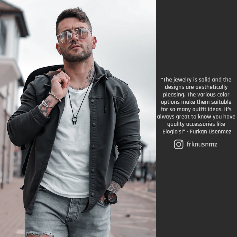 Men's Necklaces - The Kakute - Matte Black 55cm 65cm 75cm