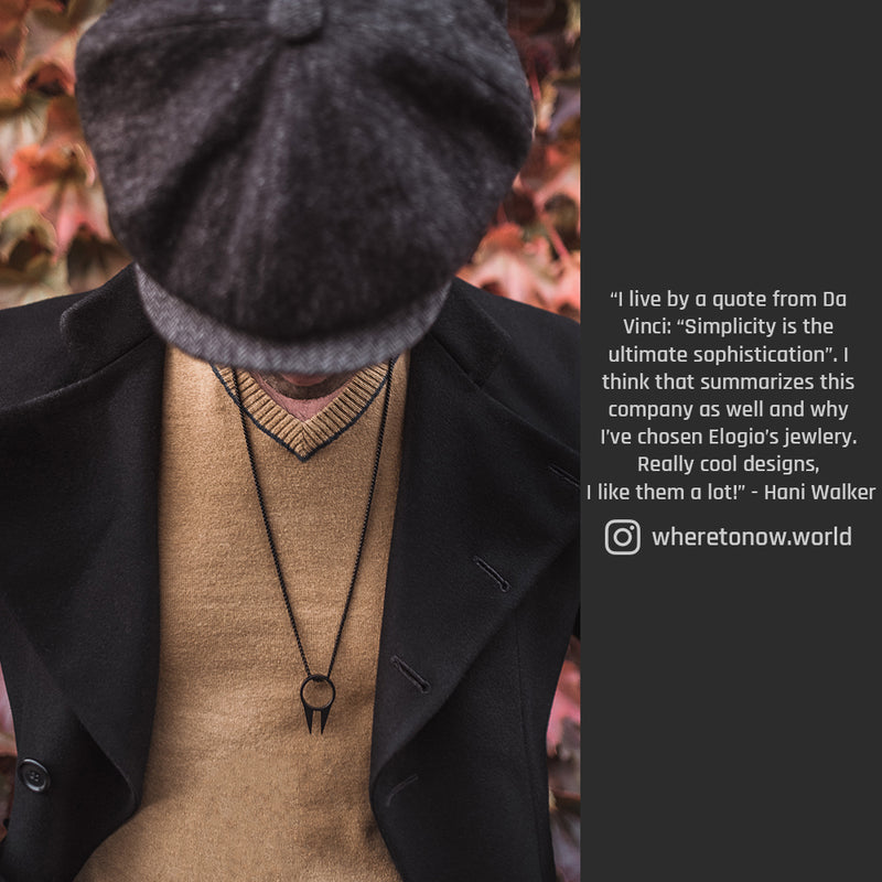 Men's Necklaces - The Kakute - Matte Black 55cm 65cm 75cm