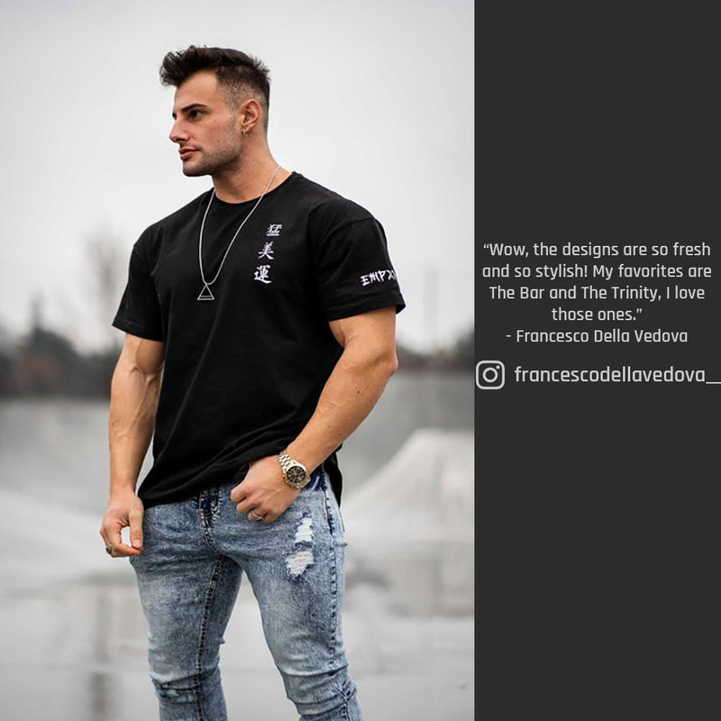 Men's Necklaces - The Trinity - Matte Black 55cm 65cm 75cm